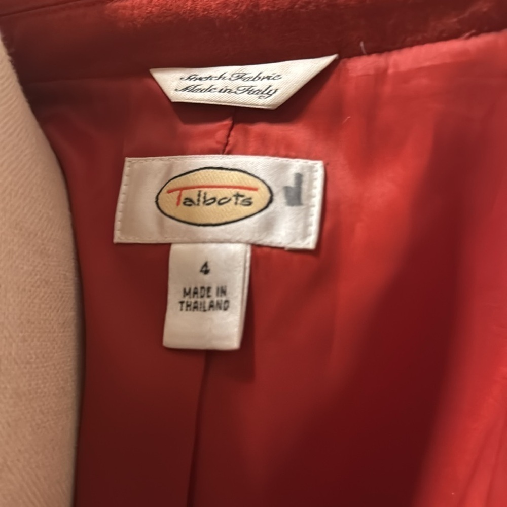 Talbots Burnt Orange Blazer - Picture 4 of 4